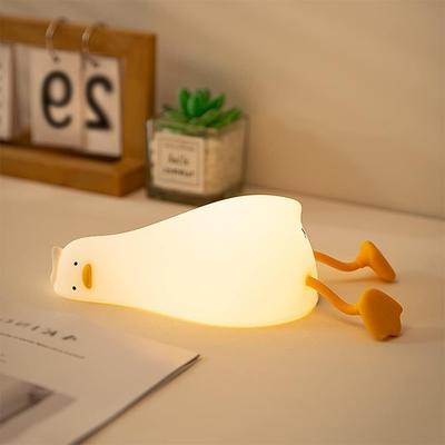 Luz Noturna Pato Kanshita, Luz de Amamentação LED, Lâmpada de Cabeceira Fofa com Regulagem de 3 Níveis, Luz Noturna Paraíso dos Patos, Lâmpada de Mesa, Presente para Cabeceira, USB