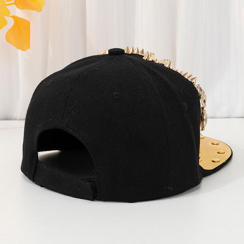 JYL TS DIY Rivet Baseball Cap Personality Decor Hip Hop Cap Cotton Fabric