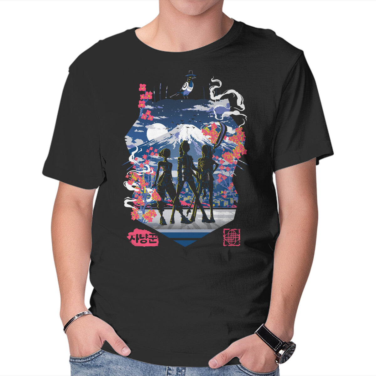Unisex Crew Neck T-Shirt Slay The Demons Graphic Short Sleeve Casual Tee S