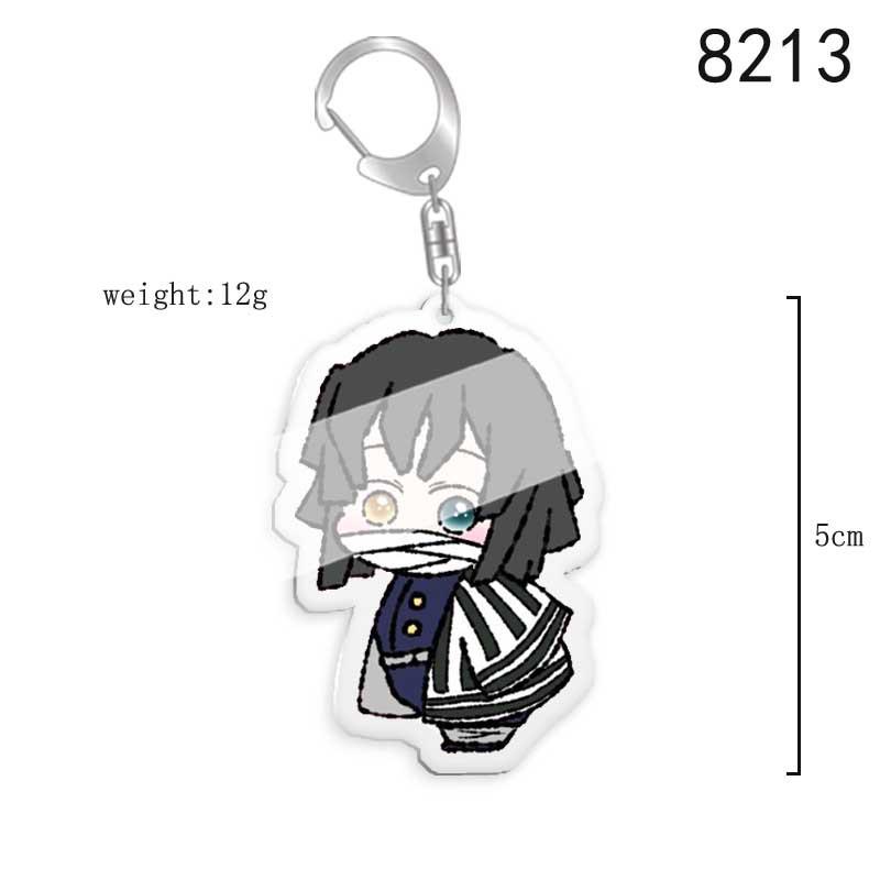 Demon Slayer Chibi Acrylic Keychain: Tanjiro, Nezuko, Giyu, Zenitsu Backpack Charm