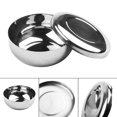 8.5/10.5/12cm Korean Stainless-Steel Rice Bowl Dish Korea Warm Bowl Traditional Bowl With Lid Tableware Kitchen Eco-Friendly