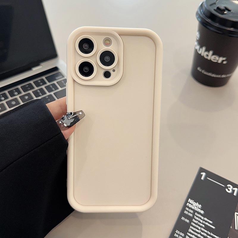 Suitable for Samsung S25 Ultra Mobile Phone Case S24FE Matte S23 Full Inclusive S22Plus Solid Color Silicone Protective Case