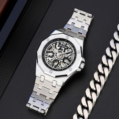 Mechanical Watch Men's Advanced Sense Fully Automatic Mechanical Hollow Design Men's Watch Live Broadcast Source