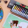 12 Color Acrylic Paint Set Hand Painted Wall Painting Pigment Paint Tube Art Drawing Supplies