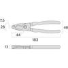 Fujiya (Fujiya) cable pliers, black gold, 175 mm, 6050-175BG