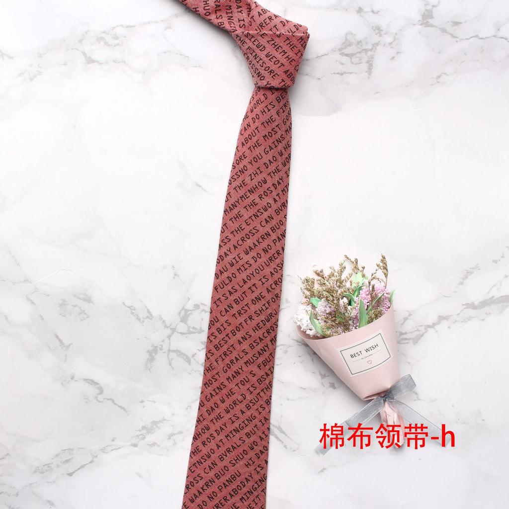 Men'S And Women'S Cotton Letter Arrow Casual Tie, Wind Casual Versatile Shirt Tie