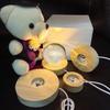 Rubberwood LED Crystal Ball Luminous Base - DIY Night Light Ornaments