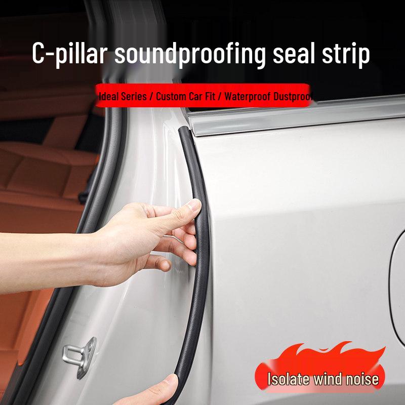 

Li Auto L6-L9 Car Sealing Strip: Dashboard, Door, C-Pillar Sound Insulation Rubber Accessories L6 [C-Pillar Soundproofing Strip Pair] No Residue