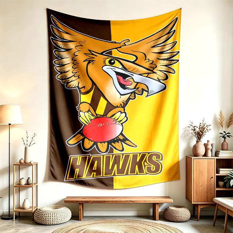 Hawthorn Hawks  (1) Tapestry Suitable For Decorating Homes Dorms And Bedrooms Soft To The Touch And A Perfect Gift For Friends And Family