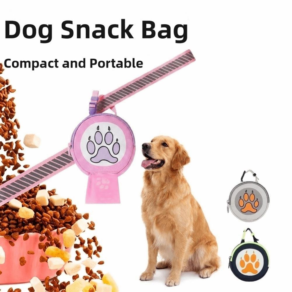 Portable Pet Training Bag Large Capacity Waterproof Dog Snack Bag Leak-proof Buckle Type Dog Treat Bag Pet Feeding Dispenser