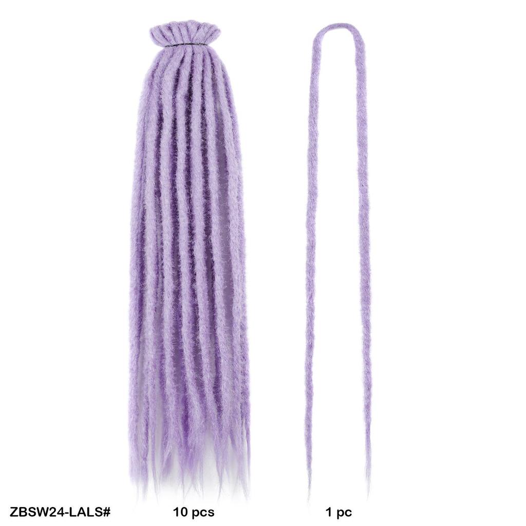 10 Stück/Lot Häkelhaar Dreadlock Doppel Afro Flechthaarverlängerung 24 Zoll Häkel-Box Braids Haar Synthetische Schwarze Zöpfe für Frauen