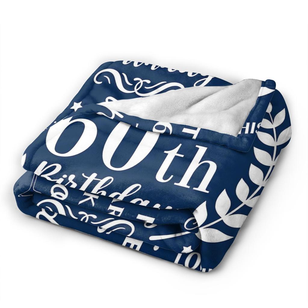 Turning 60 Year Present For Man's 60th Birthday Blanket Adults  Flannel Throw Blanket For Bedroom Warm Comfy Quality Bedspread
