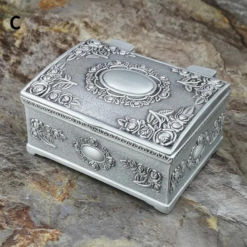 Vintage Blaue Herzförmige Samt-Ringbox für Hochzeit & Verlobungsringe