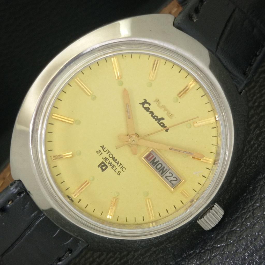 

HMT KANCHAN AUTOMATIC VINTAGE 6501 INDIAN MENS GOLDEN COLOR DIAL WATCH a703266-1 R213a-a703266