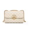 Single-shoulder Crossbody Bag with Diamond-shaped Chain for Women