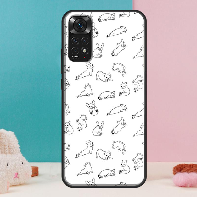 Cute French Bulldog Case For Xiaomi Redmi Note 14 13 Pro 12 11 9 10 9S 10S 11S 12S Redmi 14C 13C 10C 12C Cover