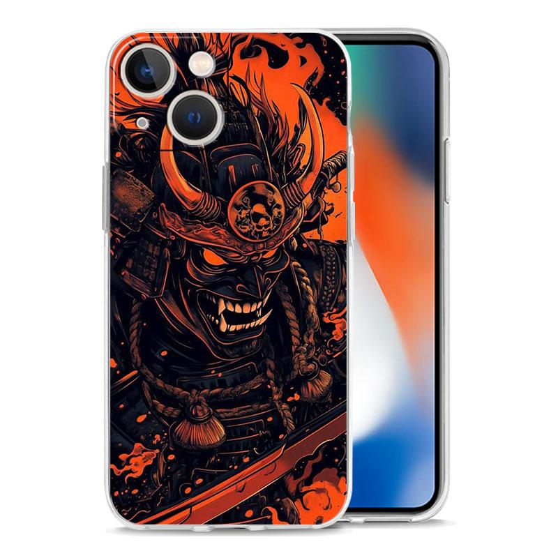 Phone Case For iPhone 17 Cases iPhone Air 16 15 12 13 14 Pro Max 7 8 Plus 16Pro iPhone11 Cover Japanese Bushido Samurai