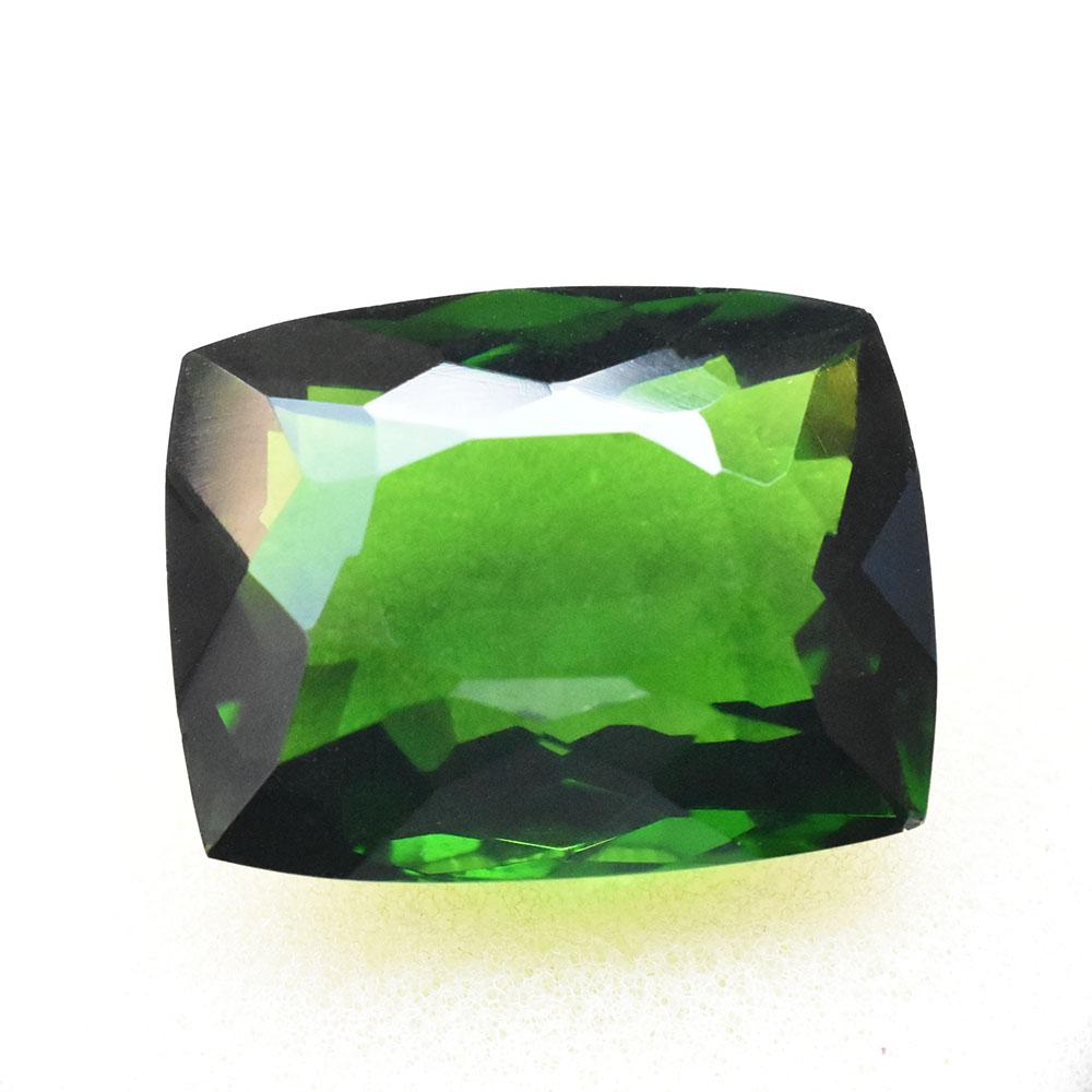 Lab-Created Green Emerald Loose Gemstone 27x21mm Cushion Shape for Jewelry Making and Crafts