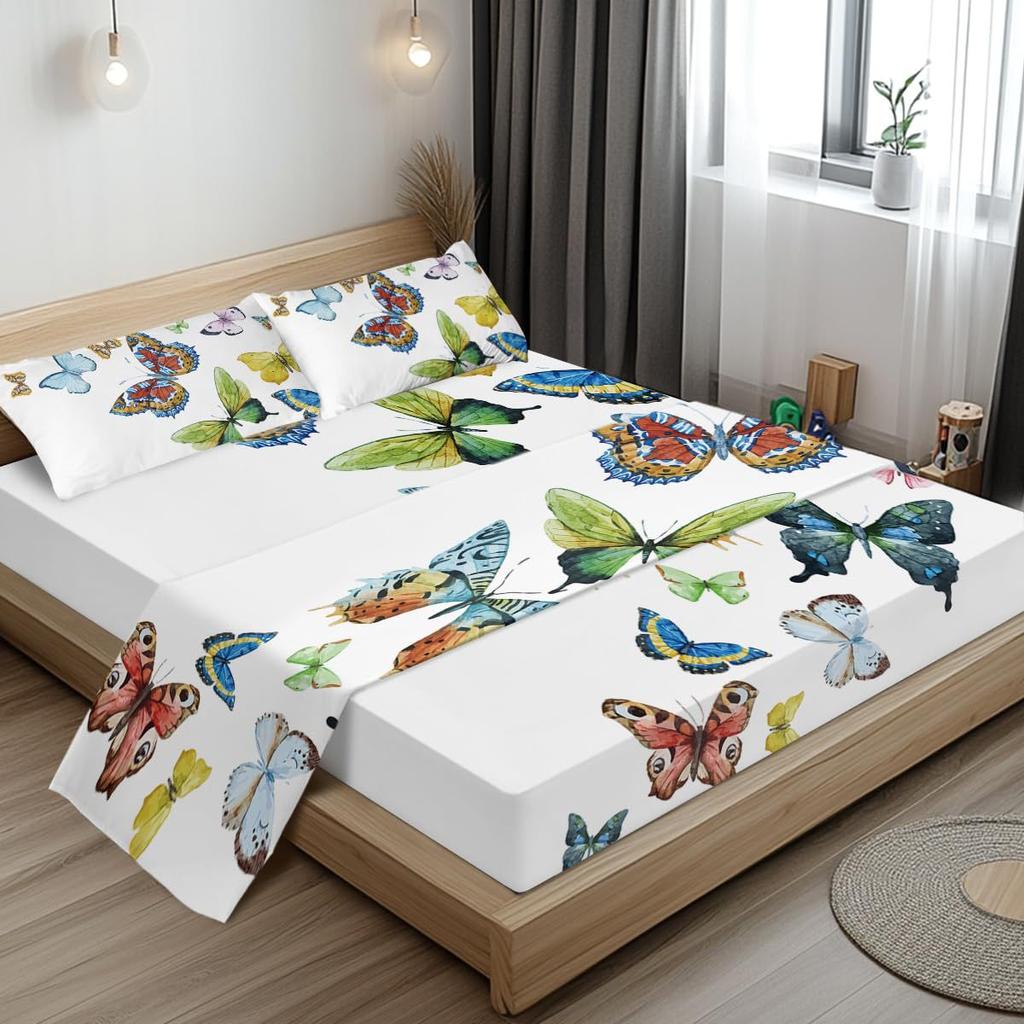 Bohemian Pink Pattern Sheet Four-Piece Bedding Set Bedroom Dormitory Bedding Decoration