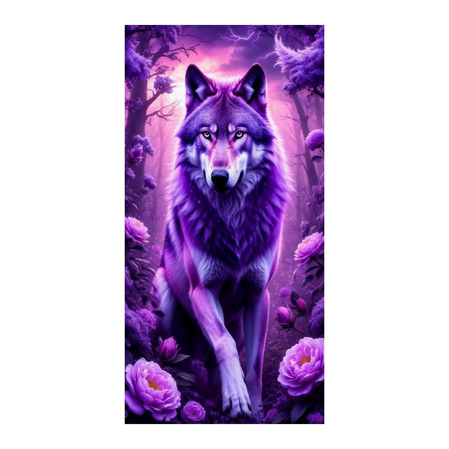 Wolf and Flower Large Size Diamond Painting New Collection Wild Animals Diy Full Square Round Drill Rhinestone Embroidery Mosaic Cross Stitch Kits