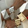 Stylish Geometric Wristband/Finger Ring Handmade Statement Bangle Fashionable Wrist Jewelry for Modern Women and Men