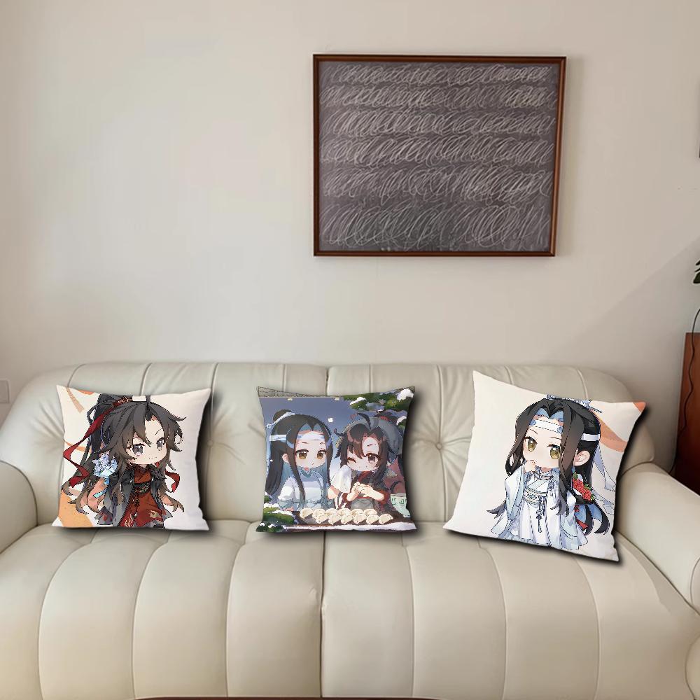 Cute Anime M-Mo D-Dao Z-Zu S-Shi Cartoon For Bedroom Car Coffee Shop Room Soft And Living Room Sofa Decorative Pillow Cover Case