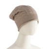 Ladies'100%Cashmere Diamond Shaped Rolled Edge Knitted Hat Autumn&Winter Thick Dome Top Cap Fashionable Triangular Yarn Pile Hat