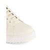 Daks Women Smile Pattern Comfort Height Increase Banding Sneakers Ivory Dlf602ls