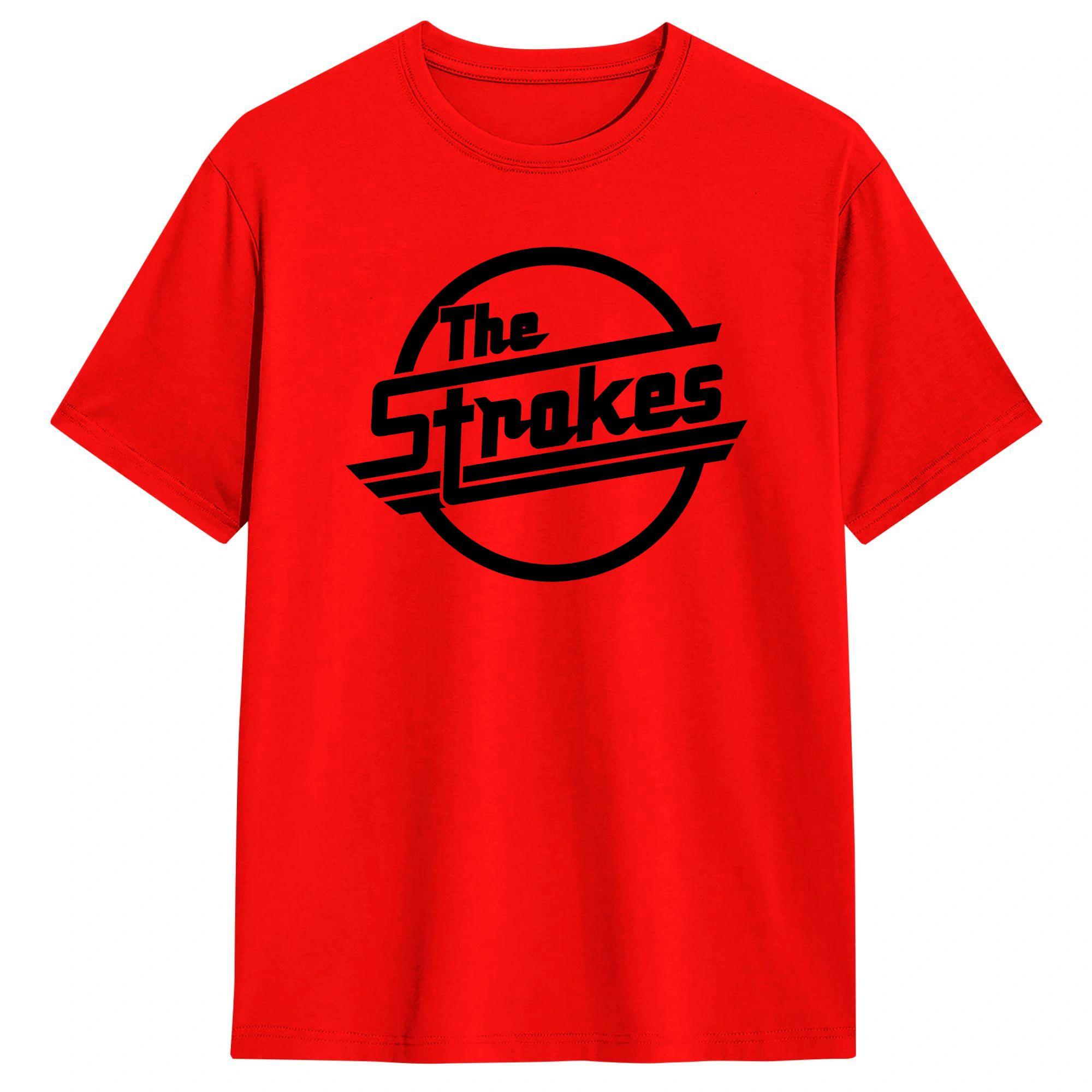 

Casual The Strokes Band TShirt Men Round Collar 100 Cotton T Shirt Short Sleeve Tees Adult Tops S