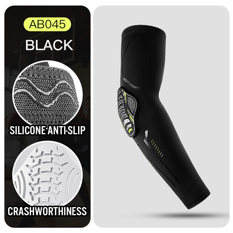 

1 шт. налокотники сотовая пена эластичные баскетбольные волейбольные налокотники для защиты рук для женщин и мужчин M чёрный