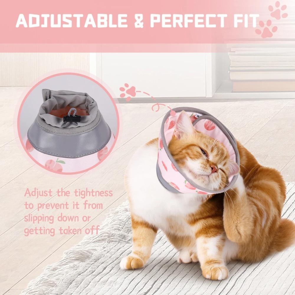 Anti-Bite Cat Recovery Collar Lightweight Elizabethan Collar New Pet Cone Collar  for After Surgery