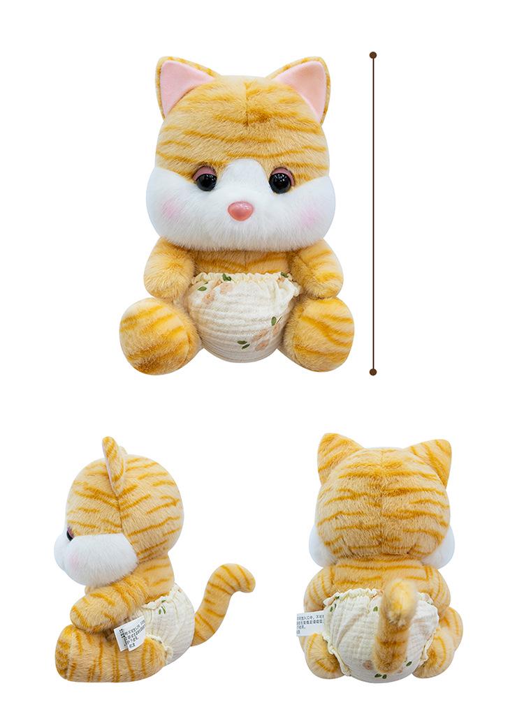 Cute Cat Plush Desk Ornament – Small Cloth Doll, Study Buddy, Birthday Gift
