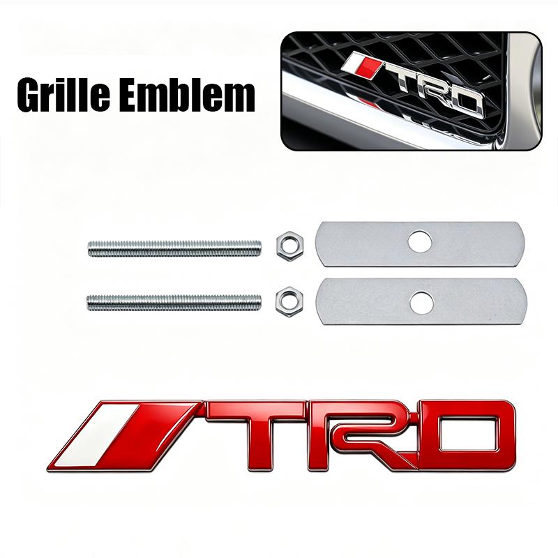 TRD Emblem 3D Metal Car Body Stickers Front Grille Rear Trunk Badge For Toyota Hilux Corolla RAV4 Camry Highlander Yaris Cross AA9