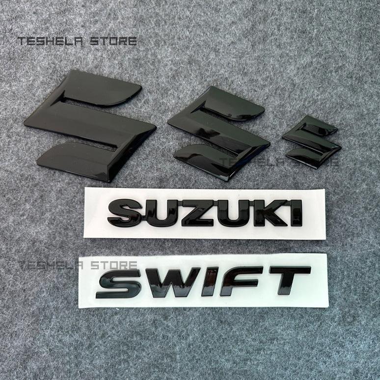3D ABS Hellschwarz SWIFT Logo Emblem Buchstaben Auto Styling Kofferraumplakette Für SUZUKI SWIFT Unterer Frontgrill Plakette Zubehör