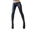Ladies'imitation Leather Pants Lace-up Buttocks And Slim Nine-minute Pants