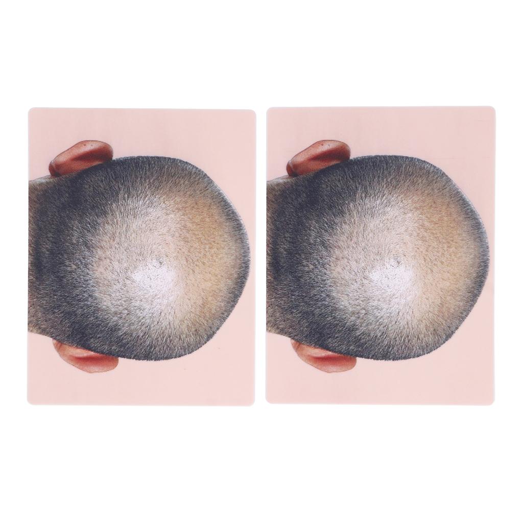 Man Bald Micropigmentattion Practice Skin Silicone Hairline Microblading Practice Pads for Scalp Pra