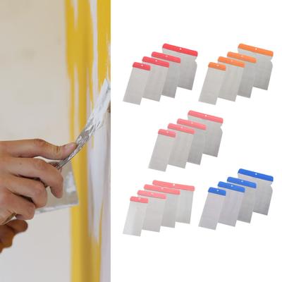 4 Pcs Scraper Putty Knife Blade Painting Tools Repair Spreading Scraping Hand Plastering for Wallpaper Decals Drywall Finishing