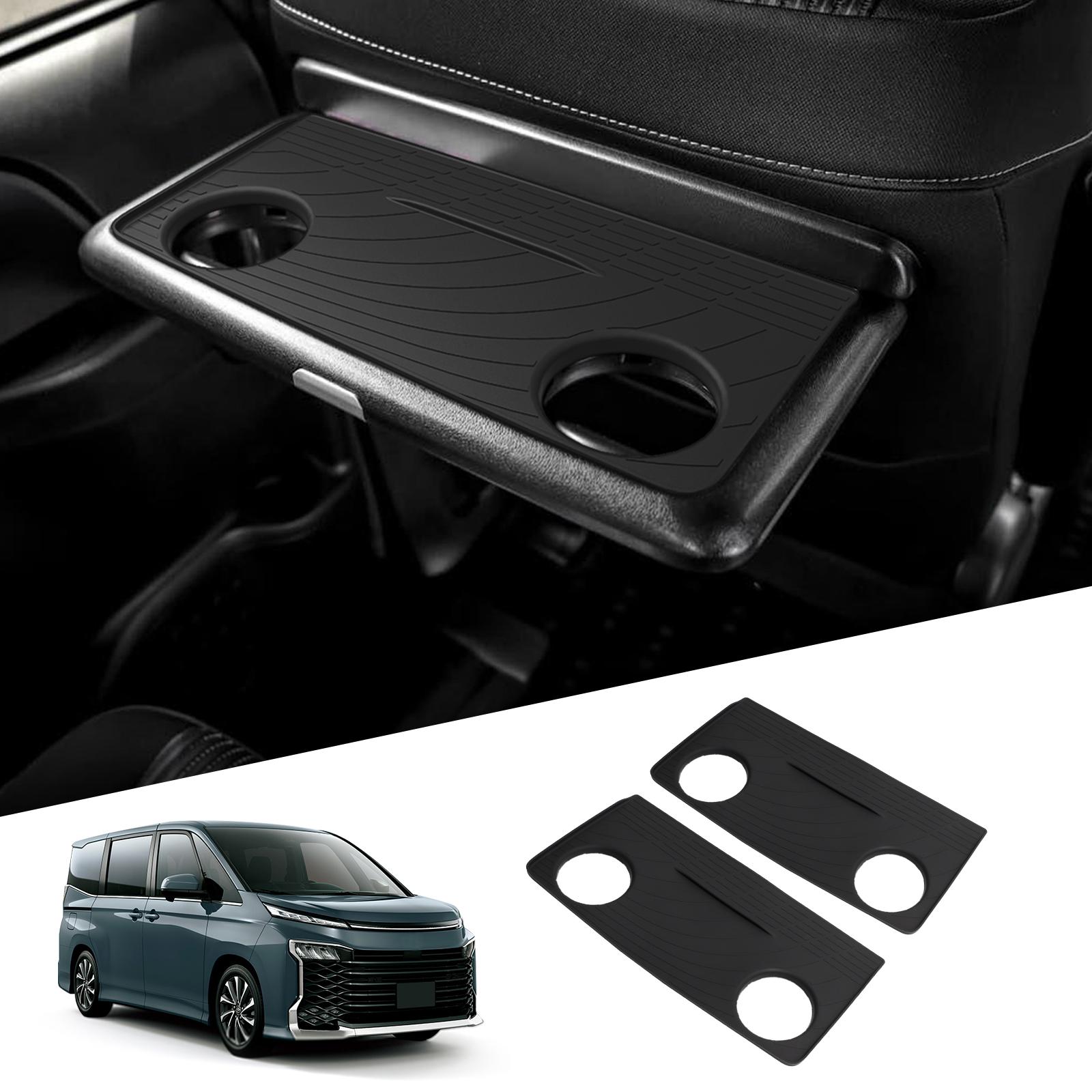 

2Pcs Right Drive for Toyota Voxy/Noah 80Series 2014-2025 Car Table Mat Anti Slip Pad Shock-Absorbing Silicone Accessories Black