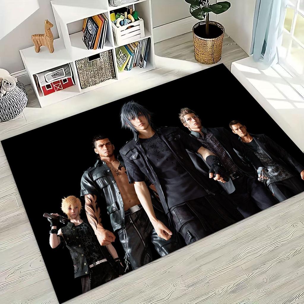 Cartoon Final Fantasy Sephiroth Cloud Tifa Game Rug for Bedroom Living Room Sofa Home Doormat Decor, Large Non-slip Floor Mat