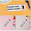 4Pcs Door Closing Reminder Sticker PVC Keep Door Closed Decal Clear Message for Workplace Safety and Energy Efficiency