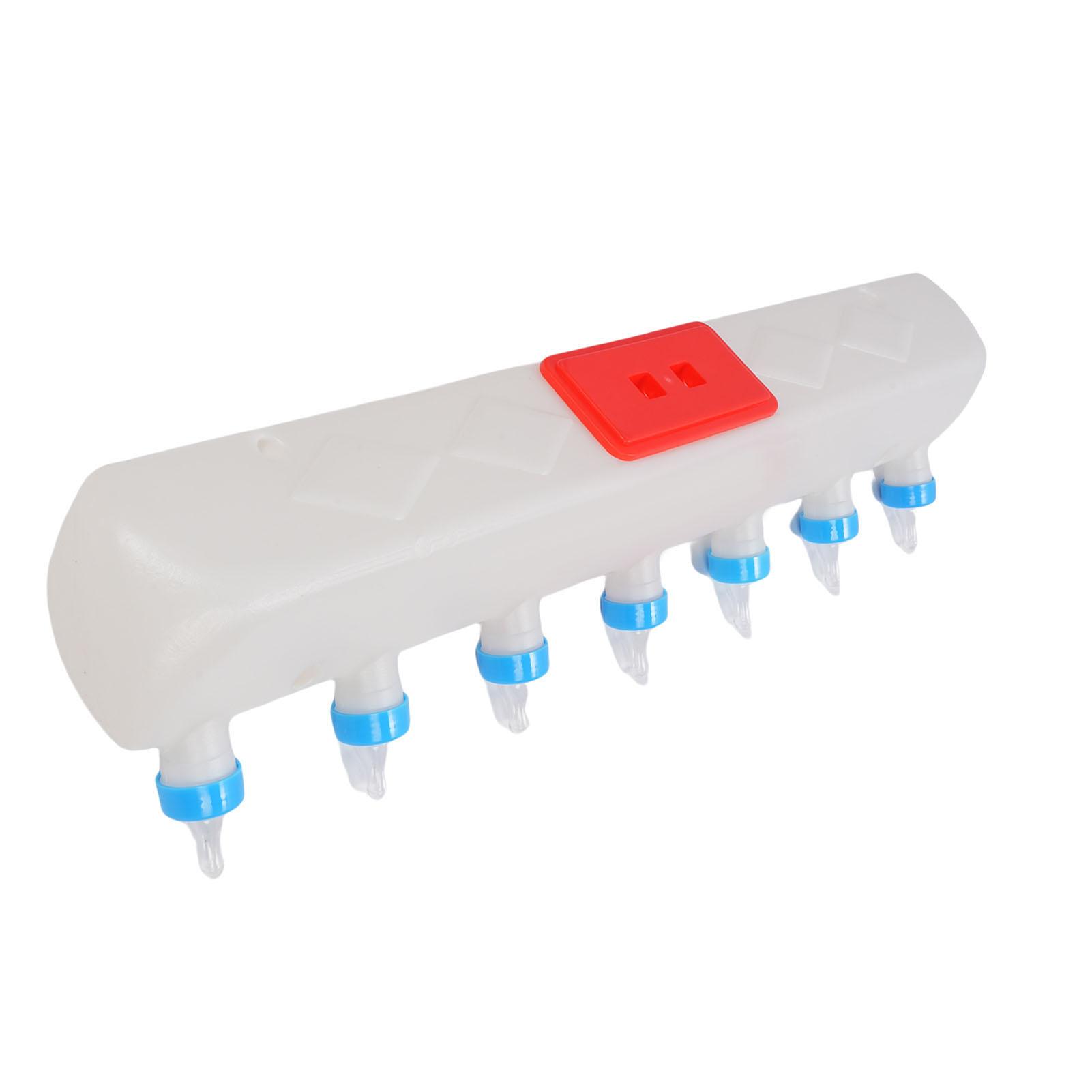 

Piglets Drink Feeder Raising Equipment 7 Nipples Enhanced Comfort Hanging Design Livestock Teat Milk Feeding Tool for