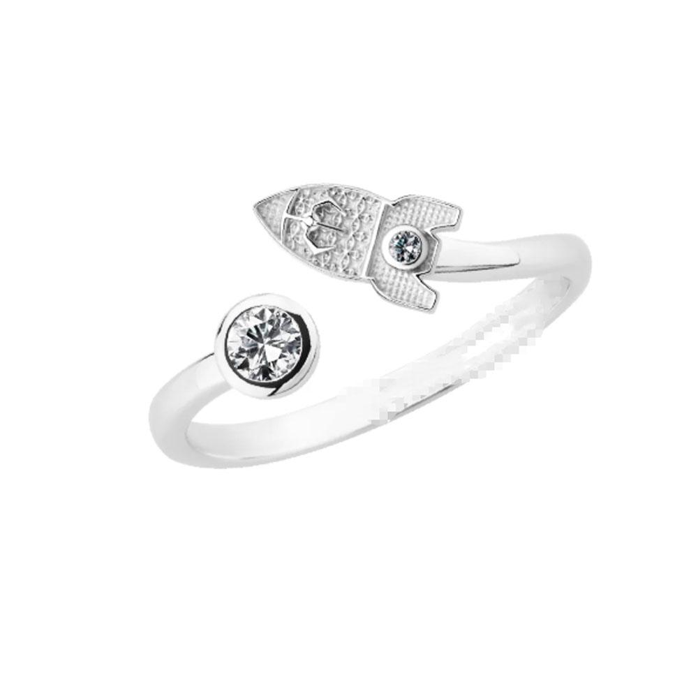 New 925 Silver Ring Zircon Shell Honey Jar Bow Ring Original S925 Finger Wedding Ring DIY Women's High Jewelry Gift