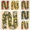 Led Garland Christmas Lights Up Xmas Wreath Fireplace Door Gifts Decoration