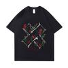 Camiseta de Algodón de Manga Corta Estampado de Calavera XPLR Y2K Sam y Colby Unisex Tops Casuales