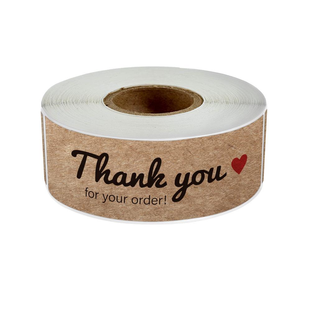 120pcs Thank You for Your Order Stickers 7.5*2.5cm Rectangular Adhesive Seal Labels for Small Business, Handmade Goods, Bakeries