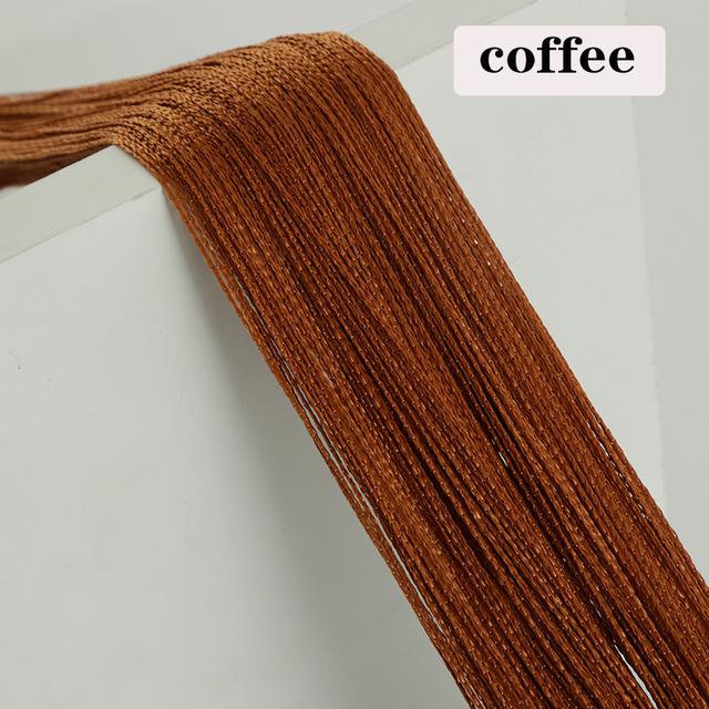 1x2m Wielokolorowe Zasłony z Nici do Drzwi Pokoju Dziennego Ściana Panel Okienny Zasłony z Frędzlami Zasłona Okienna Dekoracja Sypialni