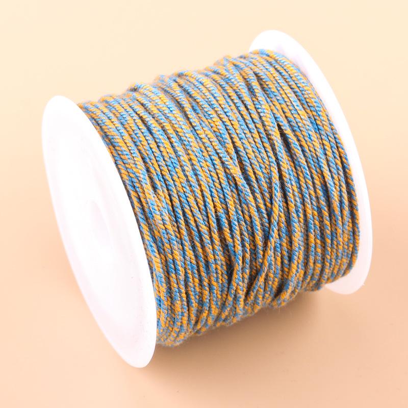 20m Multicolor Tie-Dyed Cotton Thread for DIY Moon Bodhi Bracelet
