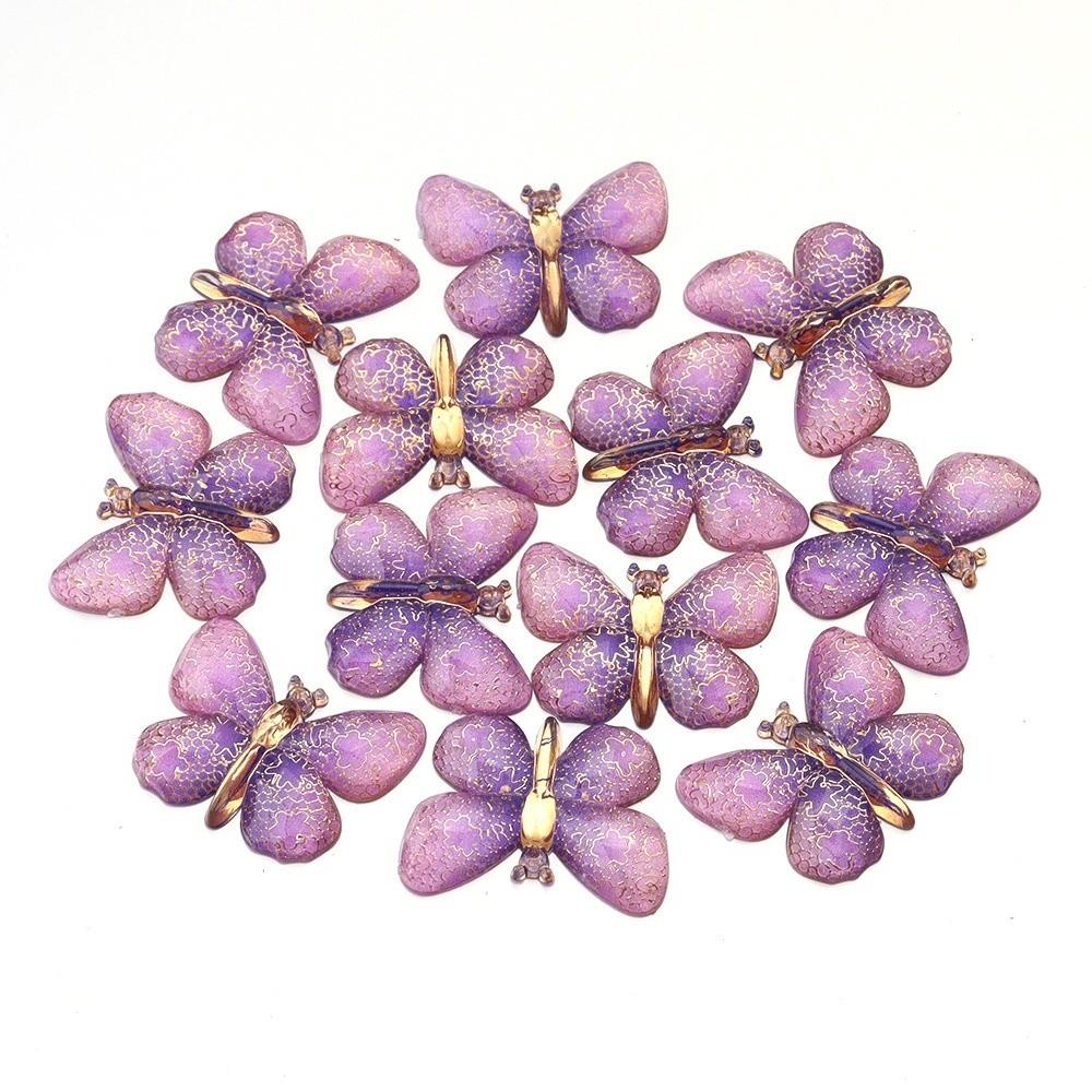 Two-tone Gradient Butterfly Beads  For DIY Necklace Bracelet Jewelry Making Accessories
