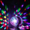 Dual Head Crystal Strobe RGB Lamp Auto Rotating Disco Lights  Holiday Christmas Wedding