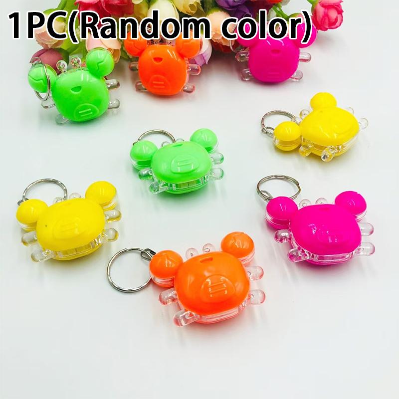 Cartoon Led Light-Up Keychain Creative Bag Charm Light-Up Toy Gift Mini Flashlight